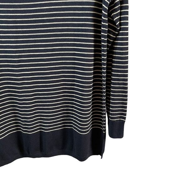 Caslon Blue White Striped Nautical Wool Blend Lightweight Sweater Size S NWT - Picture 9 of 10